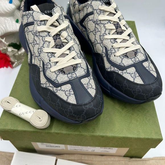 Gucci Other - Men's Gucci GG supreme Rython sneakers size 12 made in Italy NWT